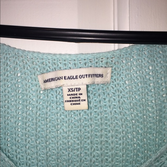 Turquoise knit sweater - Picture 2 of 2